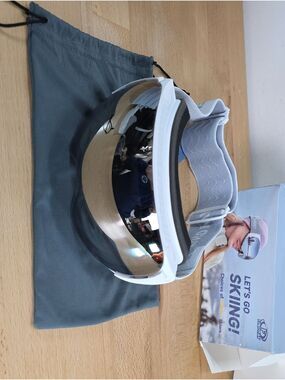 White Ski/Goggle Visor with Mirrored Lens - Brand Unspecified